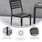 Flash Furniture Lark Outdoor Stackable Side Chair w/Faux Gray Wash Teak Poly Slats XU-DG-HW6036-GY-GG - alternate 5